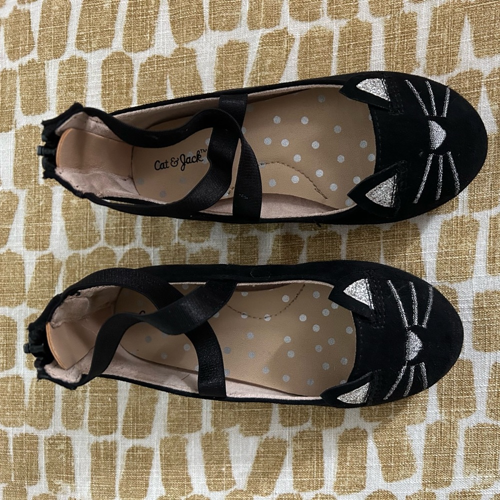 Cat and Jack black cat ballet flats